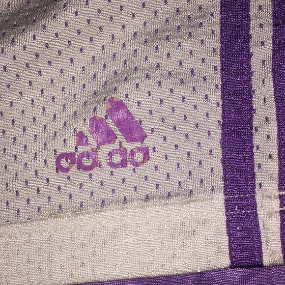 Reversible purple/silver Adidas Shorts - Picture 2 of 8